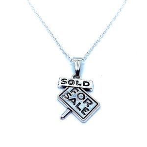 Real Estate Agent Necklace Realtor For Sale Sign May Be Personalized